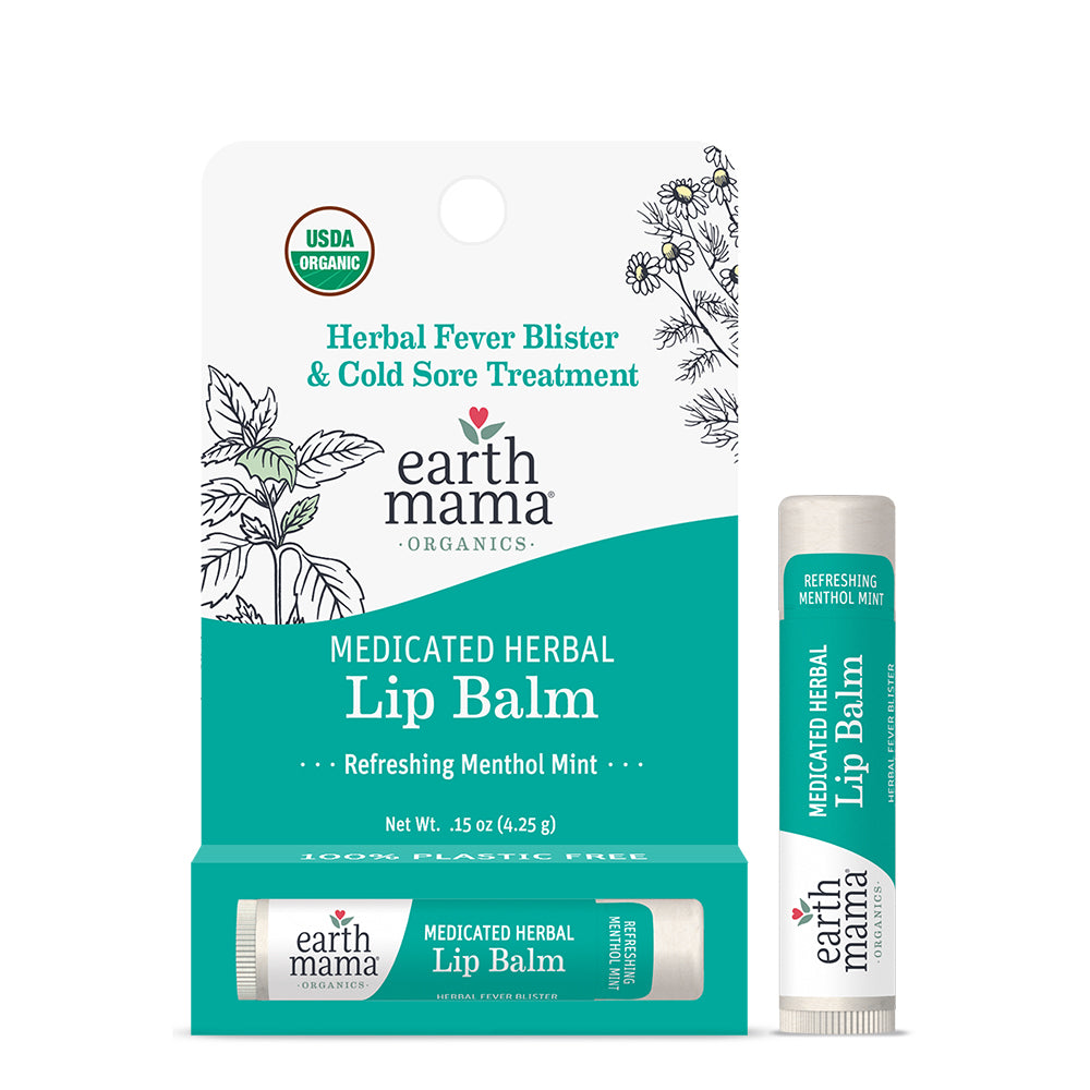 Medicated Herbal Lip Balm | Earth Mama Organics